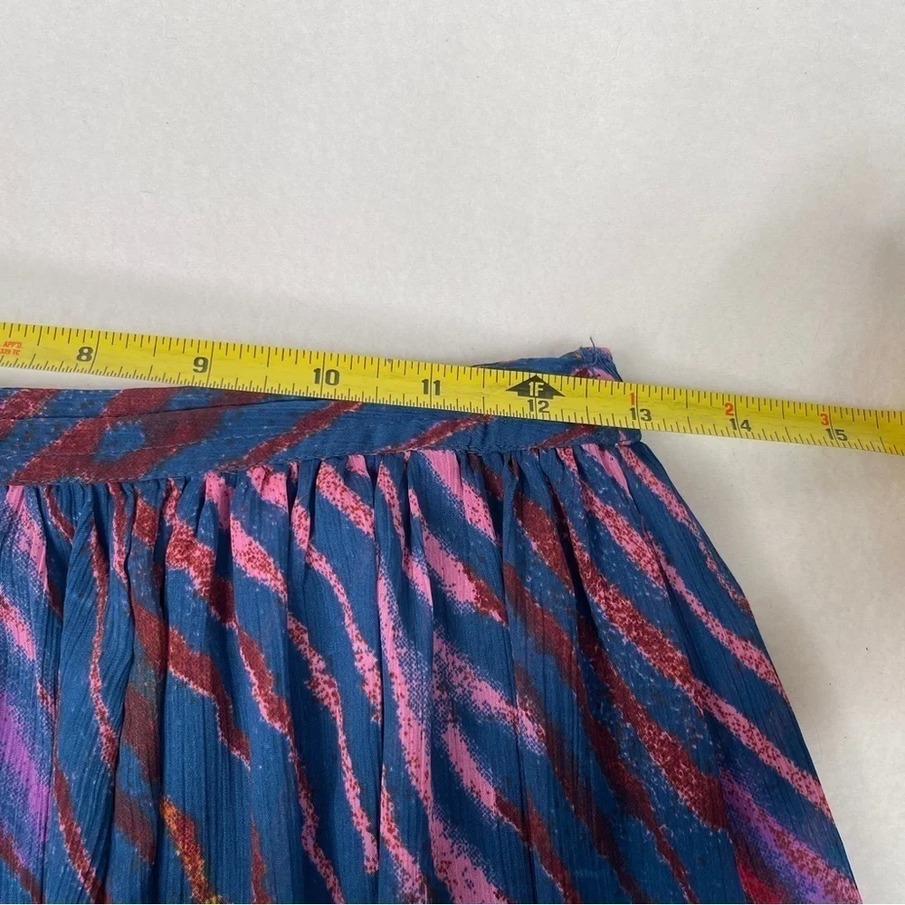 Free People Navy Print Maxi Skirt Extra Small